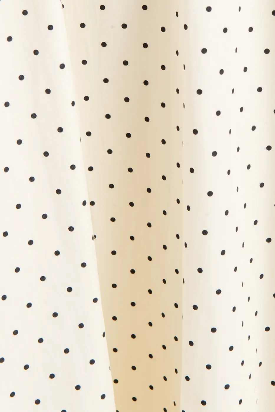 Bayan Krem Puantiyeli Midi Kloş Etek