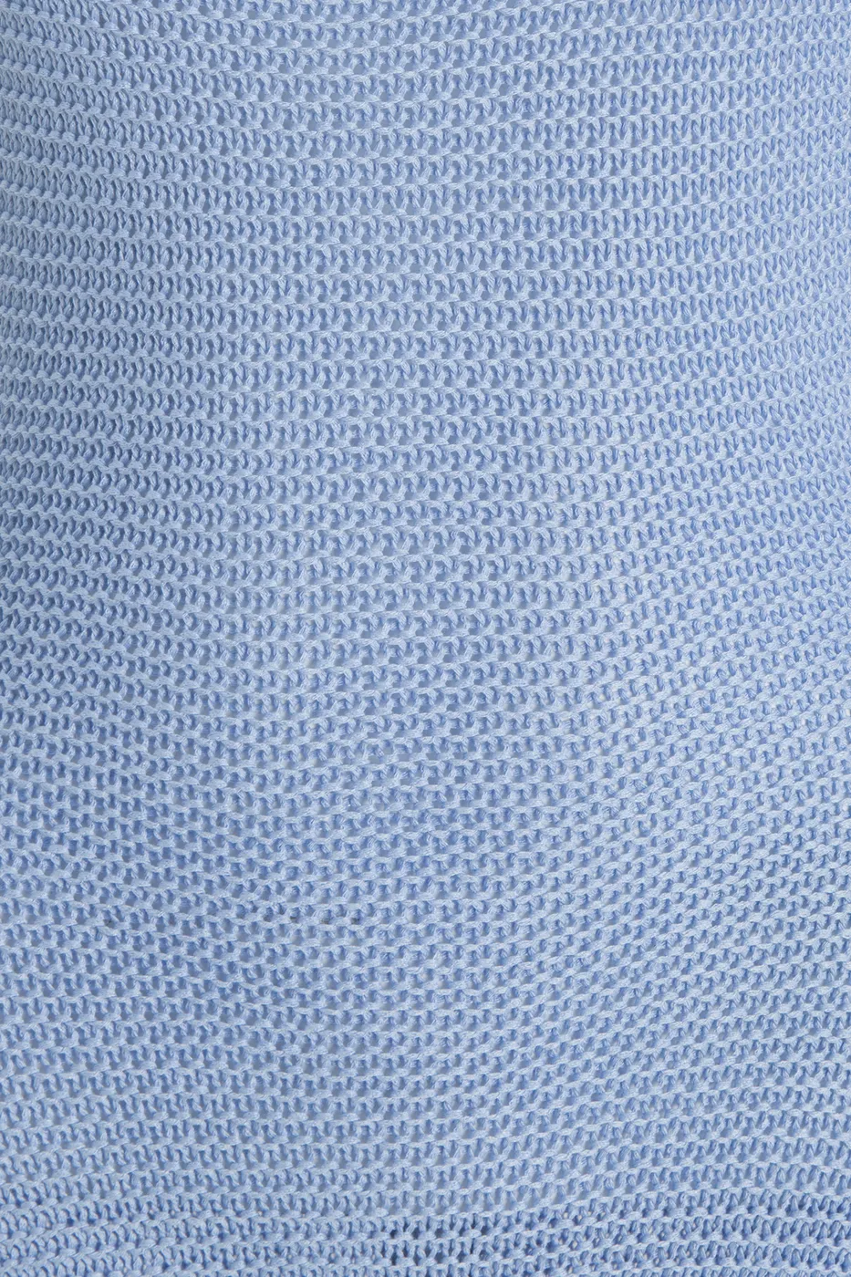 Bayan Mavi Askılı  Örme Midi Elbise