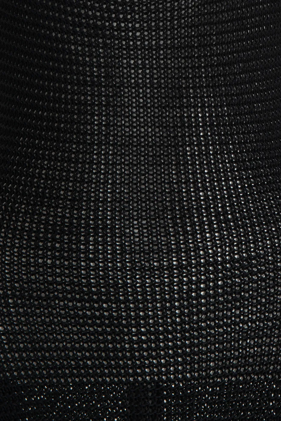 Bayan Siyah Askılı  Örme Midi Elbise