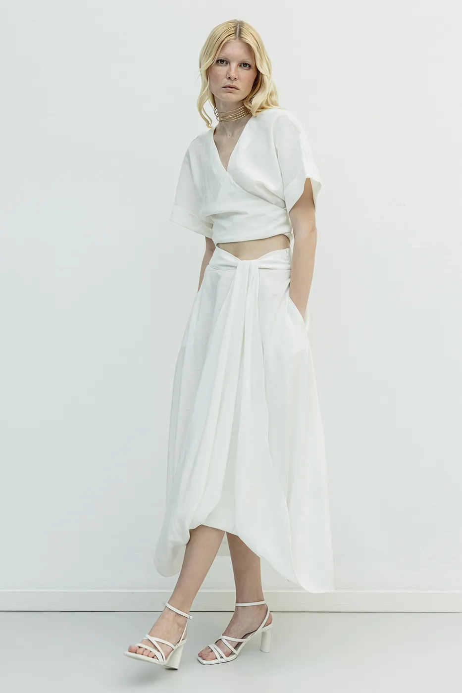 Bayan Beyaz Balon Etek