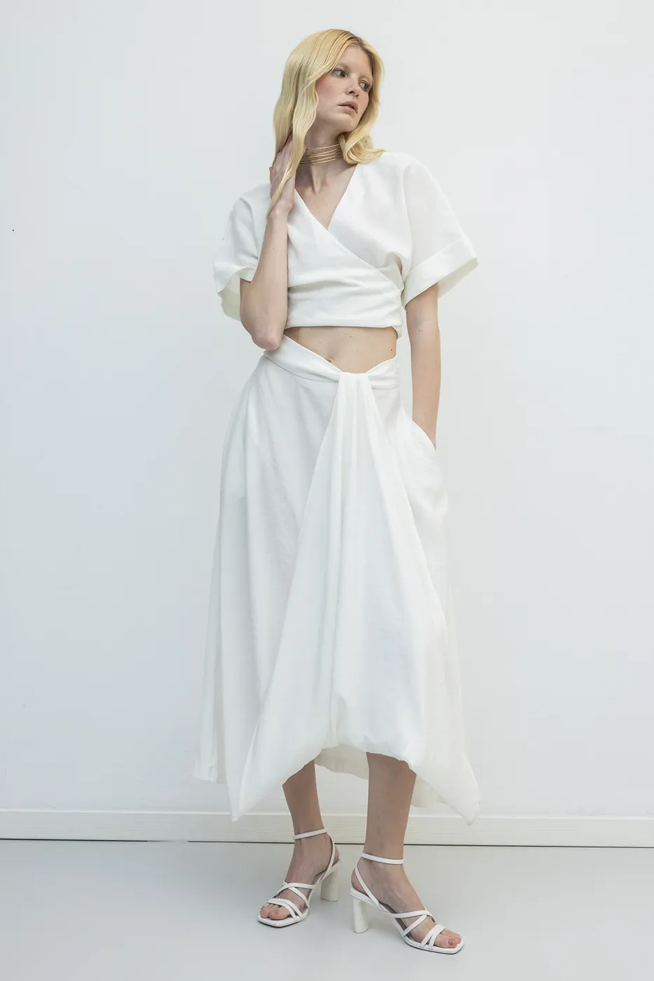 Bayan Beyaz Balon Etek