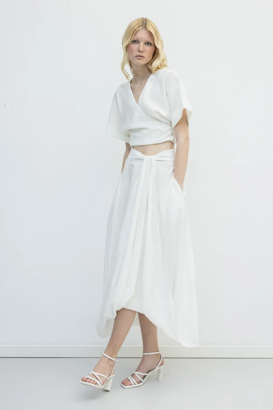 Bayan Beyaz Balon Etek