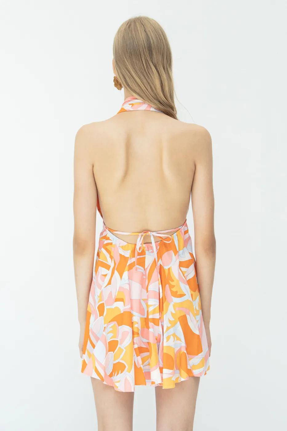 Bayan Somon Volanlı Etek Detaylı Mini Elbise