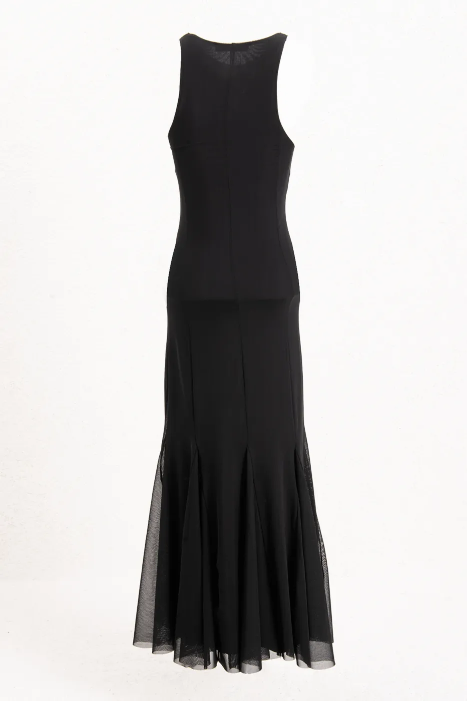 Bayan Siyah Godeli Tül Midi Elbise