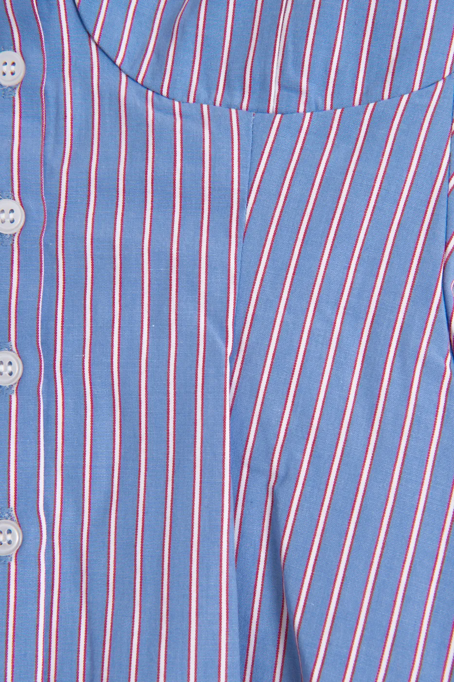 Bayan Mavi Pileli Askılı Bluz