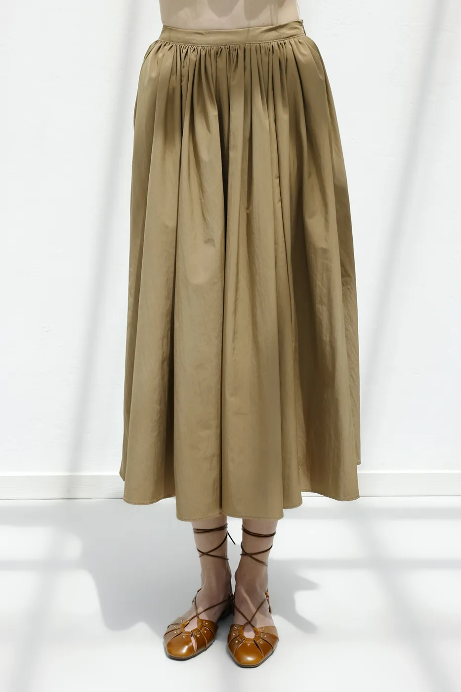 Bayan Haki Pileli Bel Bantlı Etek