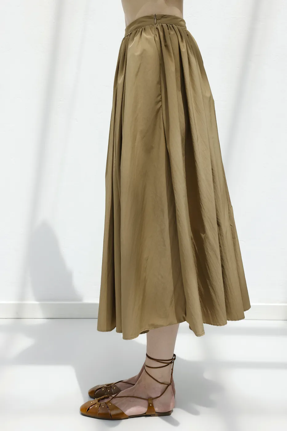 Bayan Haki Pileli Bel Bantlı Etek