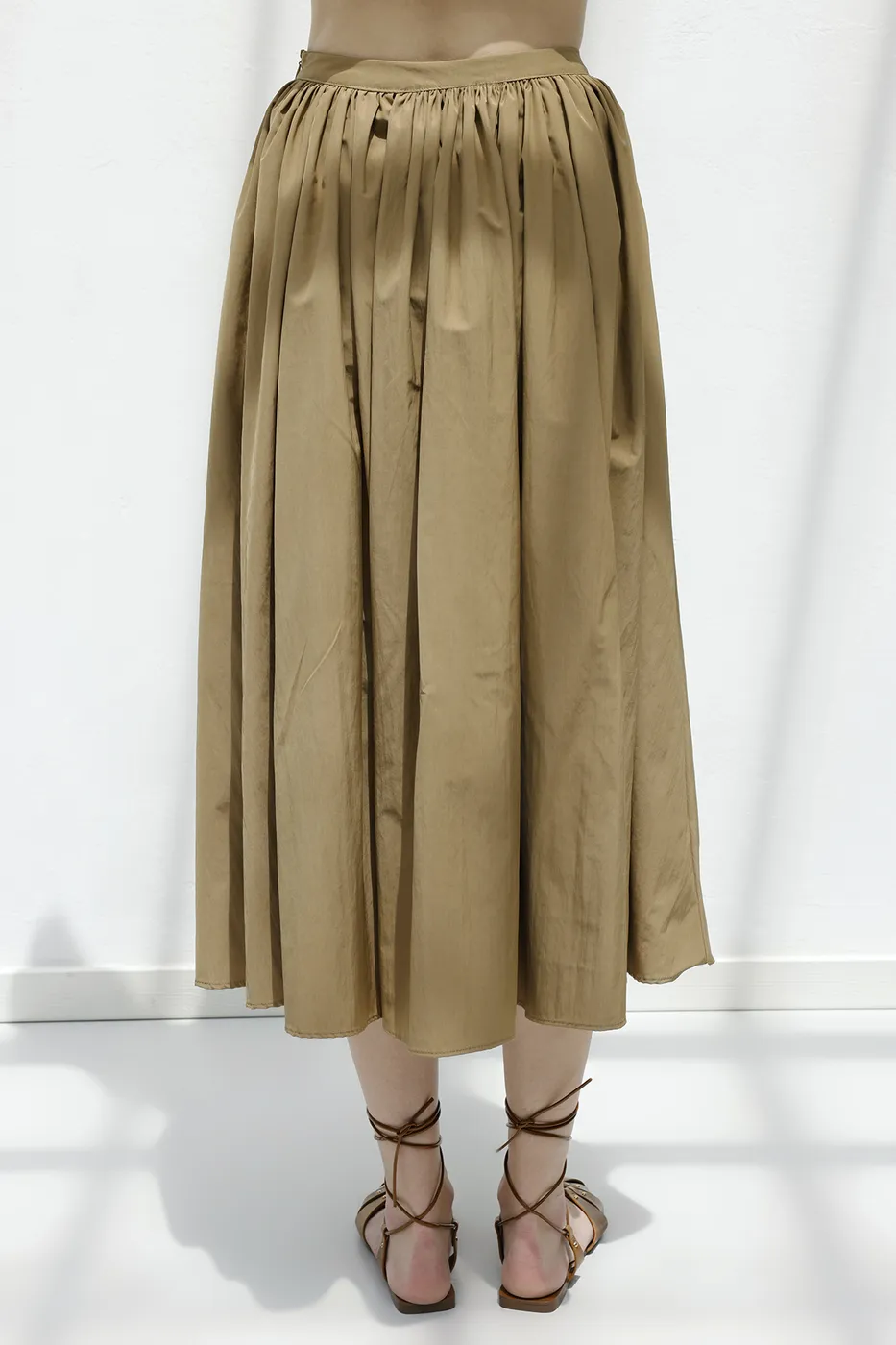 Bayan Haki Pileli Bel Bantlı Etek