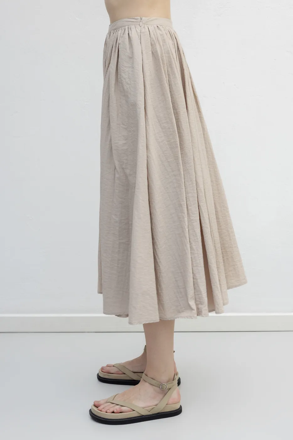 Bayan Taş Pileli Bel Bantlı Etek