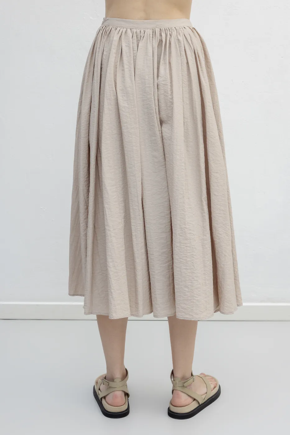 Bayan Taş Pileli Bel Bantlı Etek