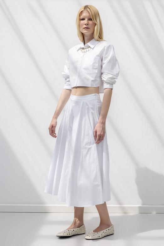 Bayan  Volanlı Parçalı Kloş Etek