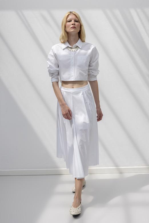 Volanlı Parçalı Kloş Etek