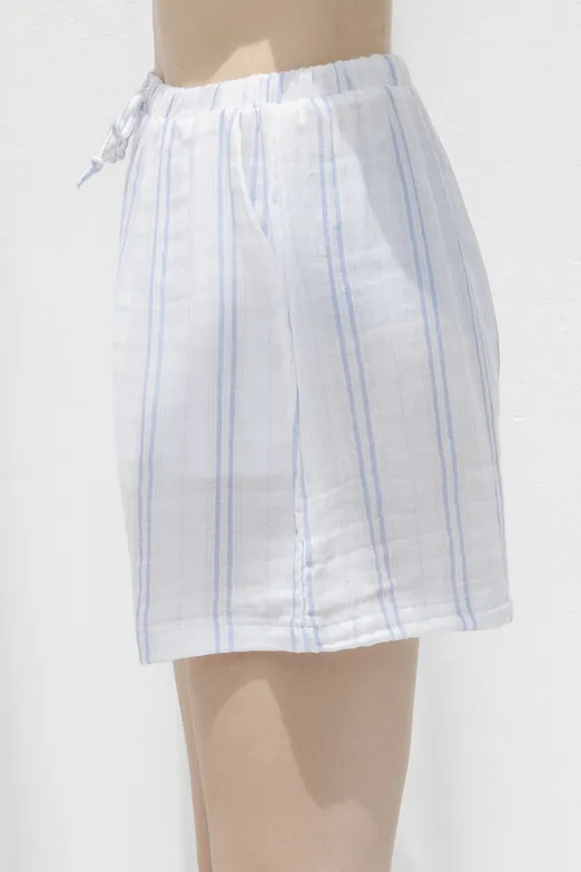 Bayan Beyaz %100 Cotton Mini Şort - BSL