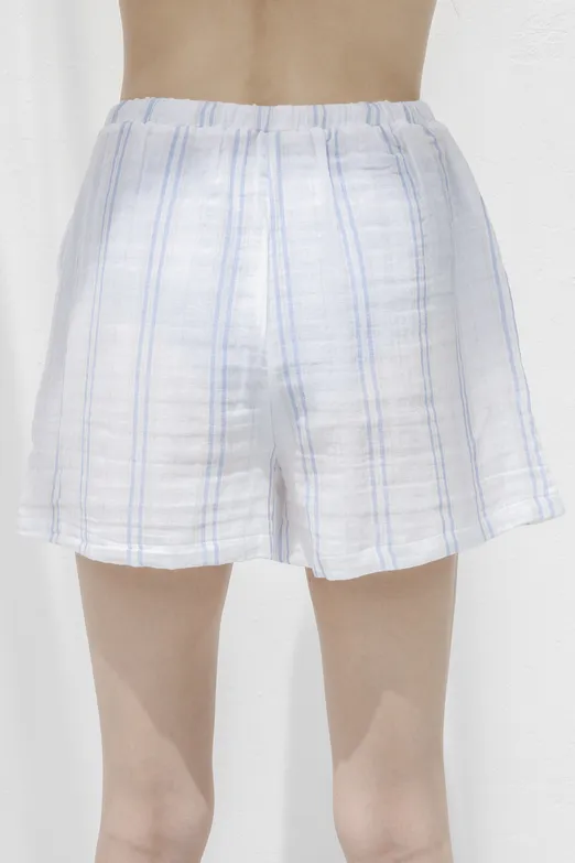 Bayan Beyaz %100 Cotton Mini Şort - BSL