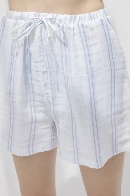 Bayan Beyaz %100 Cotton Mini Şort - BSL