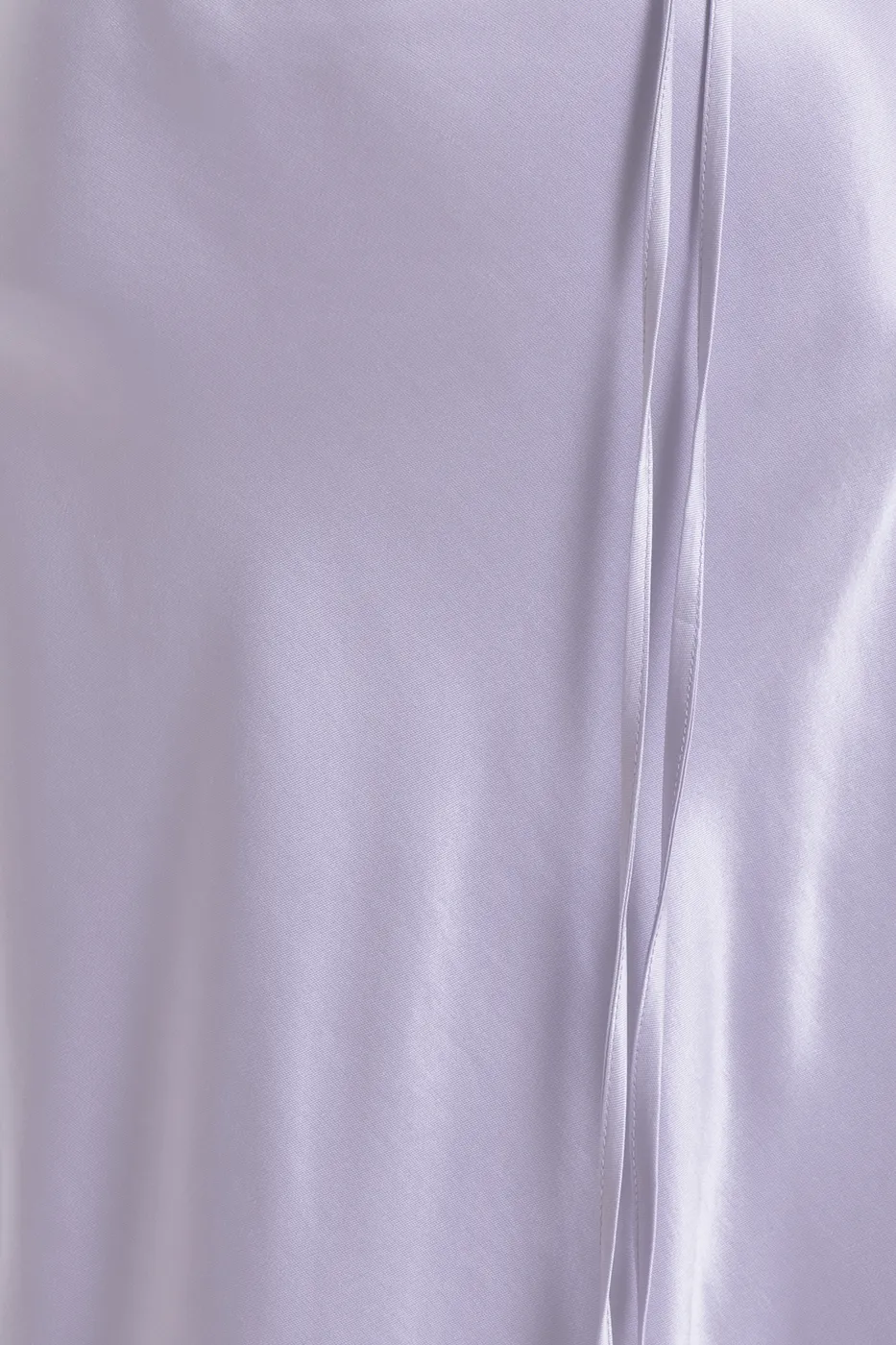 Bayan Lila Degaje Yakalı Midi Saten Elbise