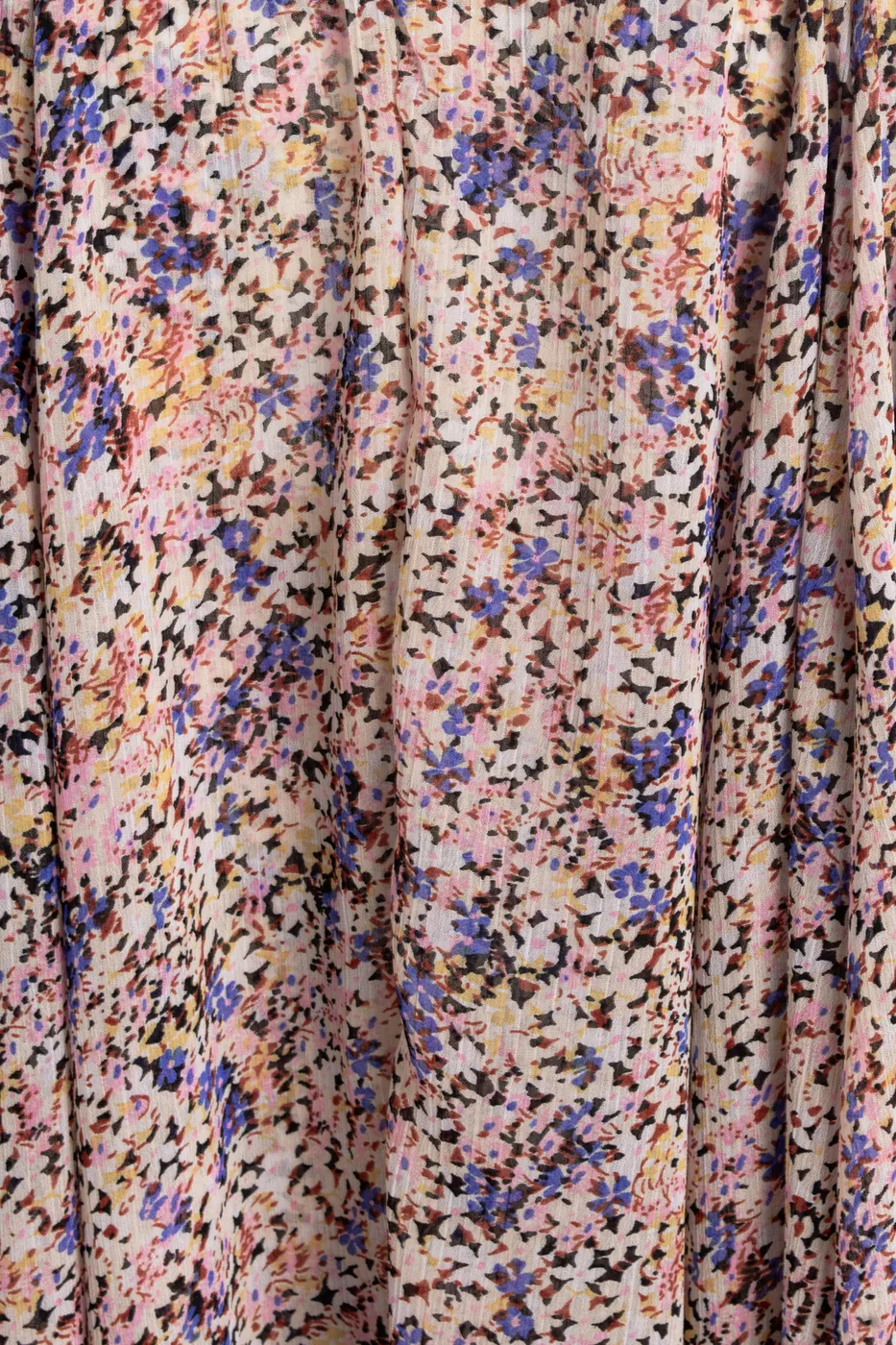 Bayan Pembe Volanlı Şifon Midi Etek