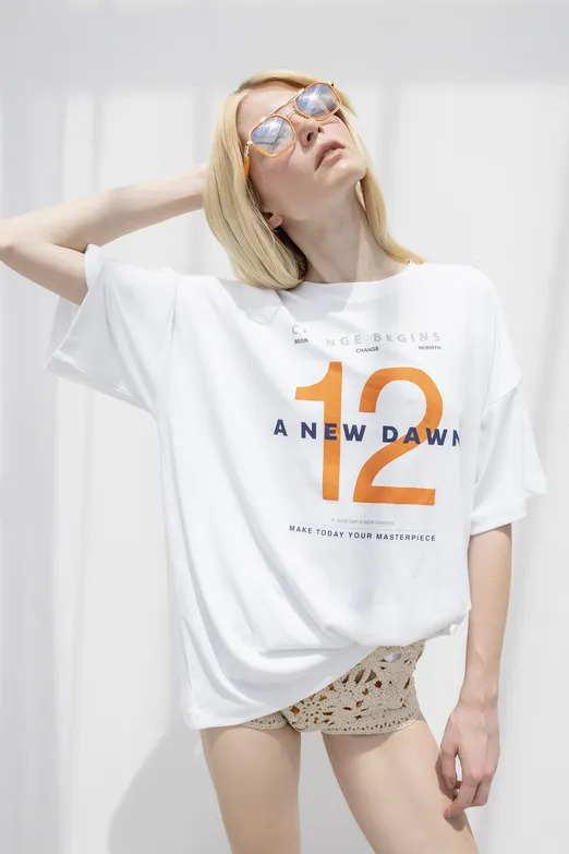 Bayan Beyaz Bsl diya tshirt - BSL