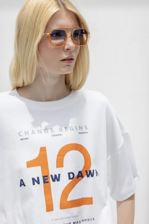 Bayan Beyaz Bsl diya tshirt - BSL