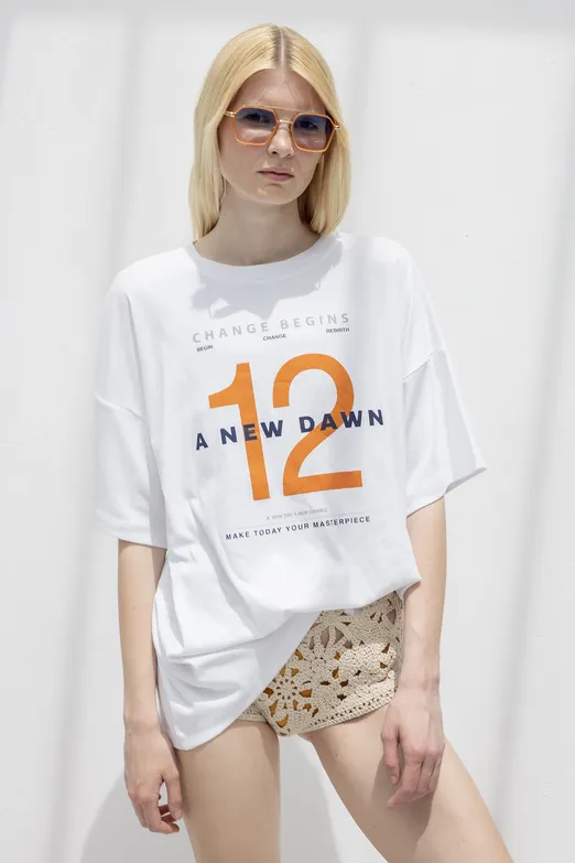 Bayan Beyaz Bsl diya tshirt - BSL