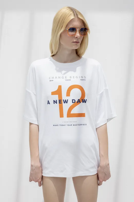 Bayan Beyaz Bsl diya tshirt - BSL