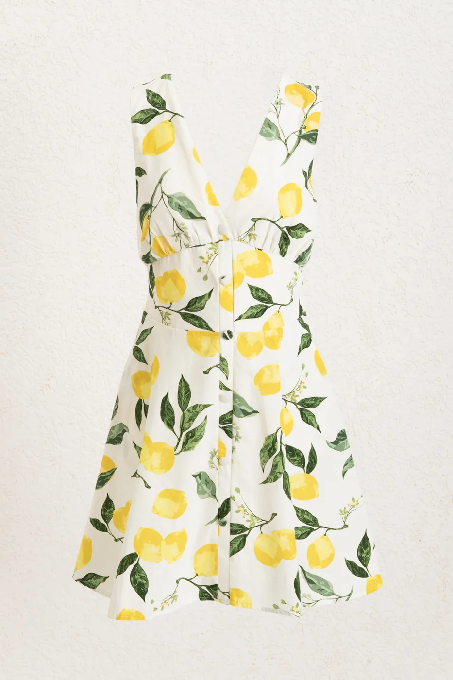 Bayan Ekru Volanlı Etek Detaylı Cotton Mini Elbise