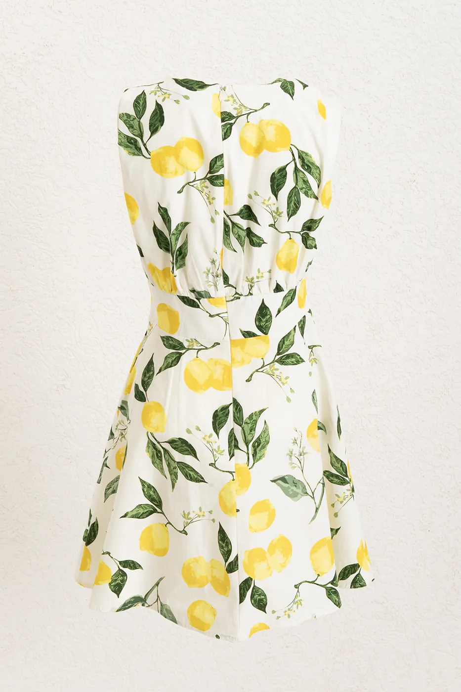 Bayan Ekru Volanlı Etek Detaylı Cotton Mini Elbise