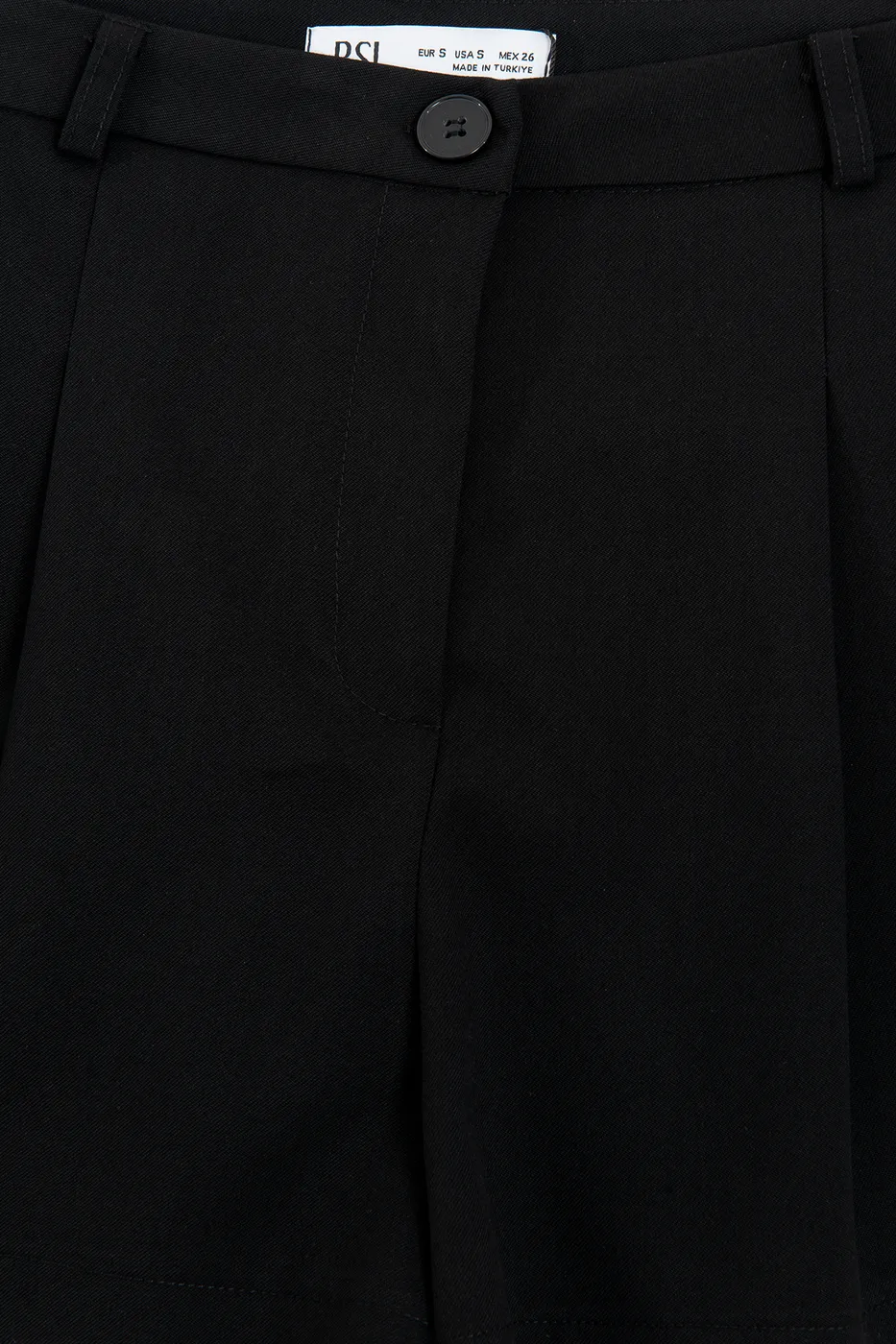 Bayan Siyah Pilili Mini Şort