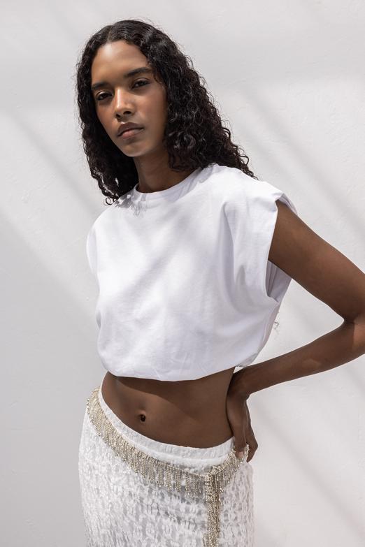 Bayan  Crop Balon Tshirt