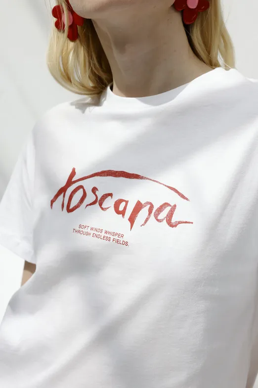 Bayan Beyaz Basic Baskılı Tshirt - BSL