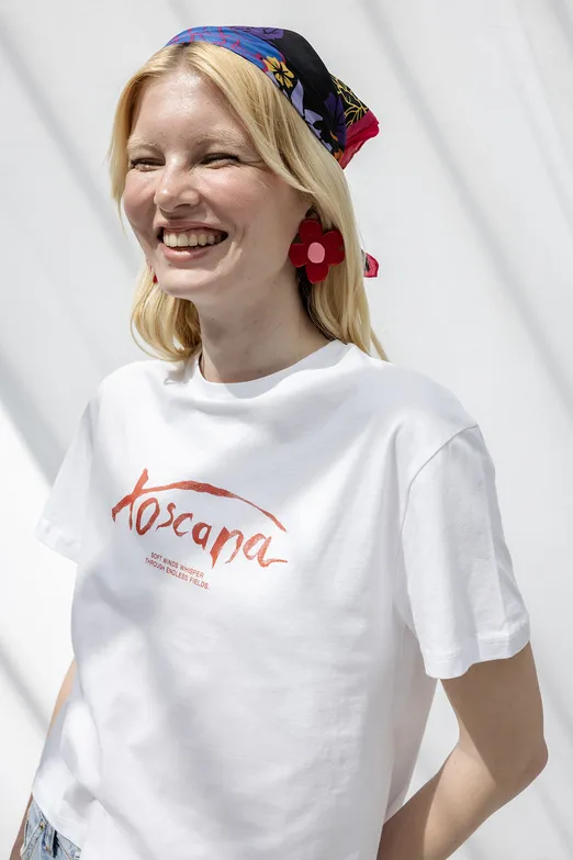 Bayan Beyaz Basic Baskılı Tshirt - BSL