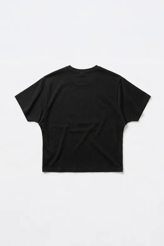 Bayan Siyah Basic Baskılı Tshirt - BSL