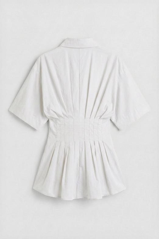 Yarasa Kollu Pileli  Gömlek