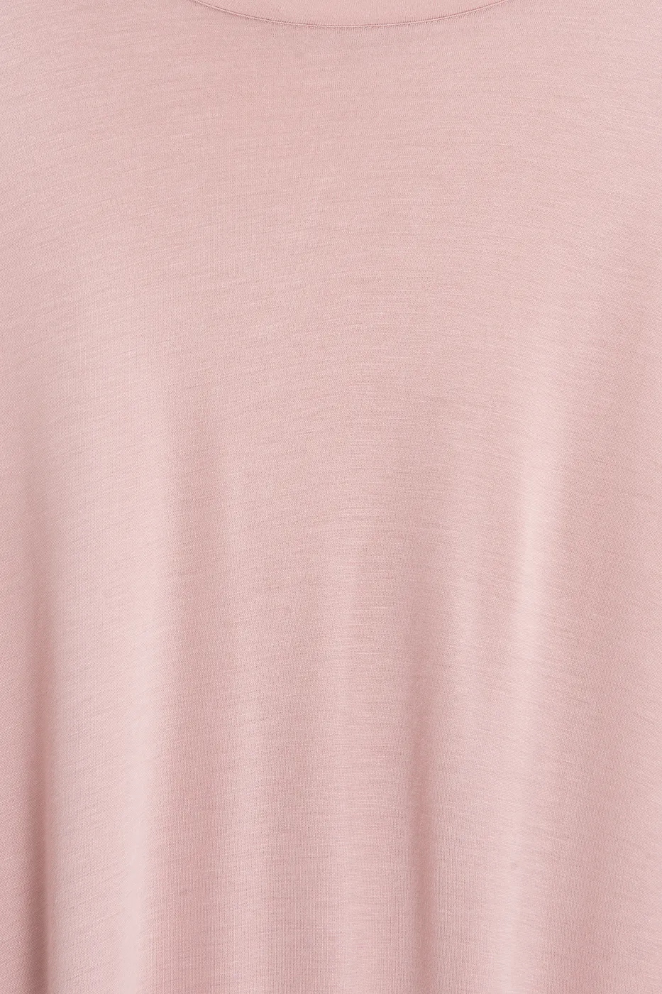Bayan Pudra Oversize Bisiklet Yaka Dökümlü Tshirt