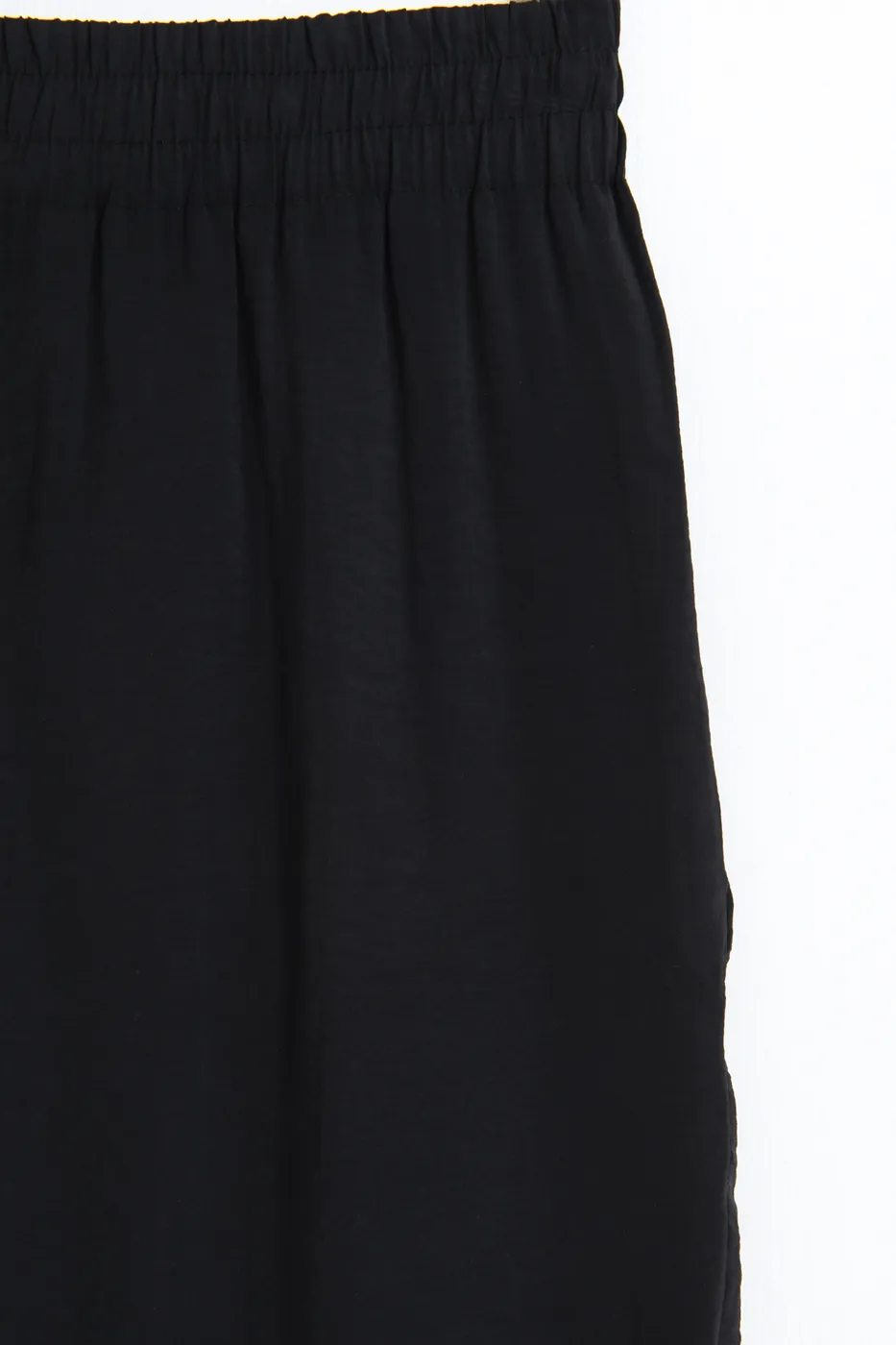 Bayan Siyah Modal Düz Kesim Pantolon