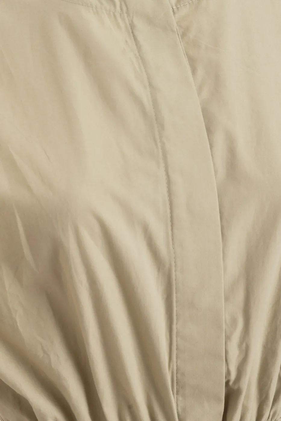 Bayan Yeşil Elastik Bel Bantlı Poplin Midi Elbise