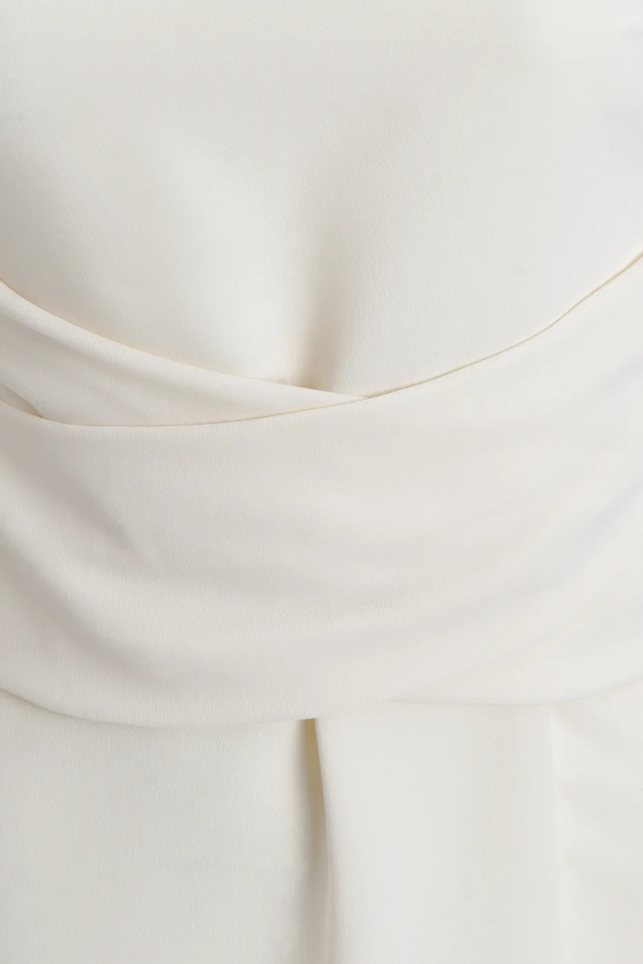 Bayan Ekru Straplez Midi Elbise