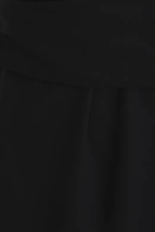 Bayan Siyah Straplez Midi Elbise - BSL