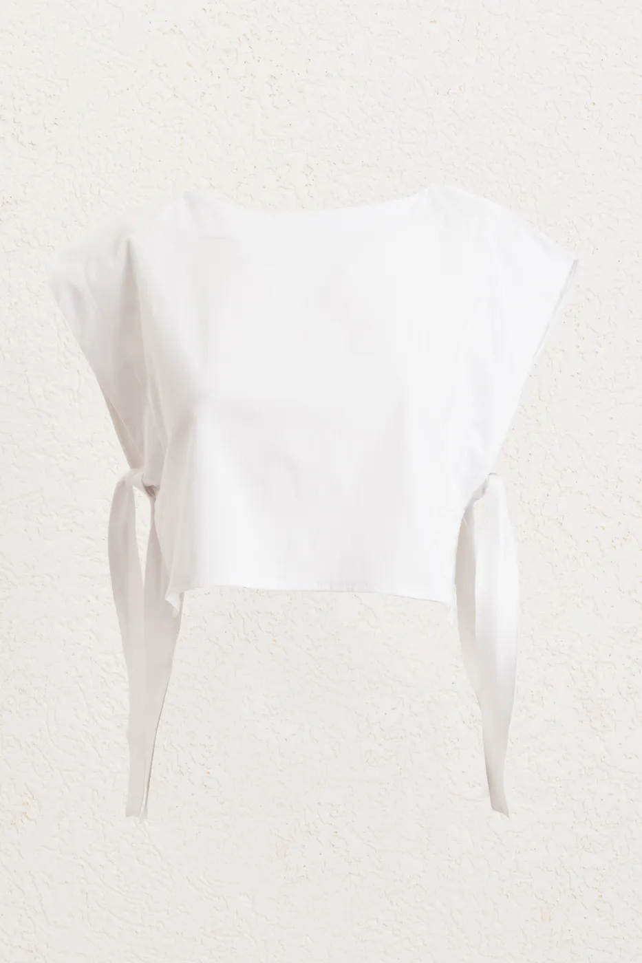 Bayan Beyaz %100 Tencel Yan Bağlama Detaylı Bluz