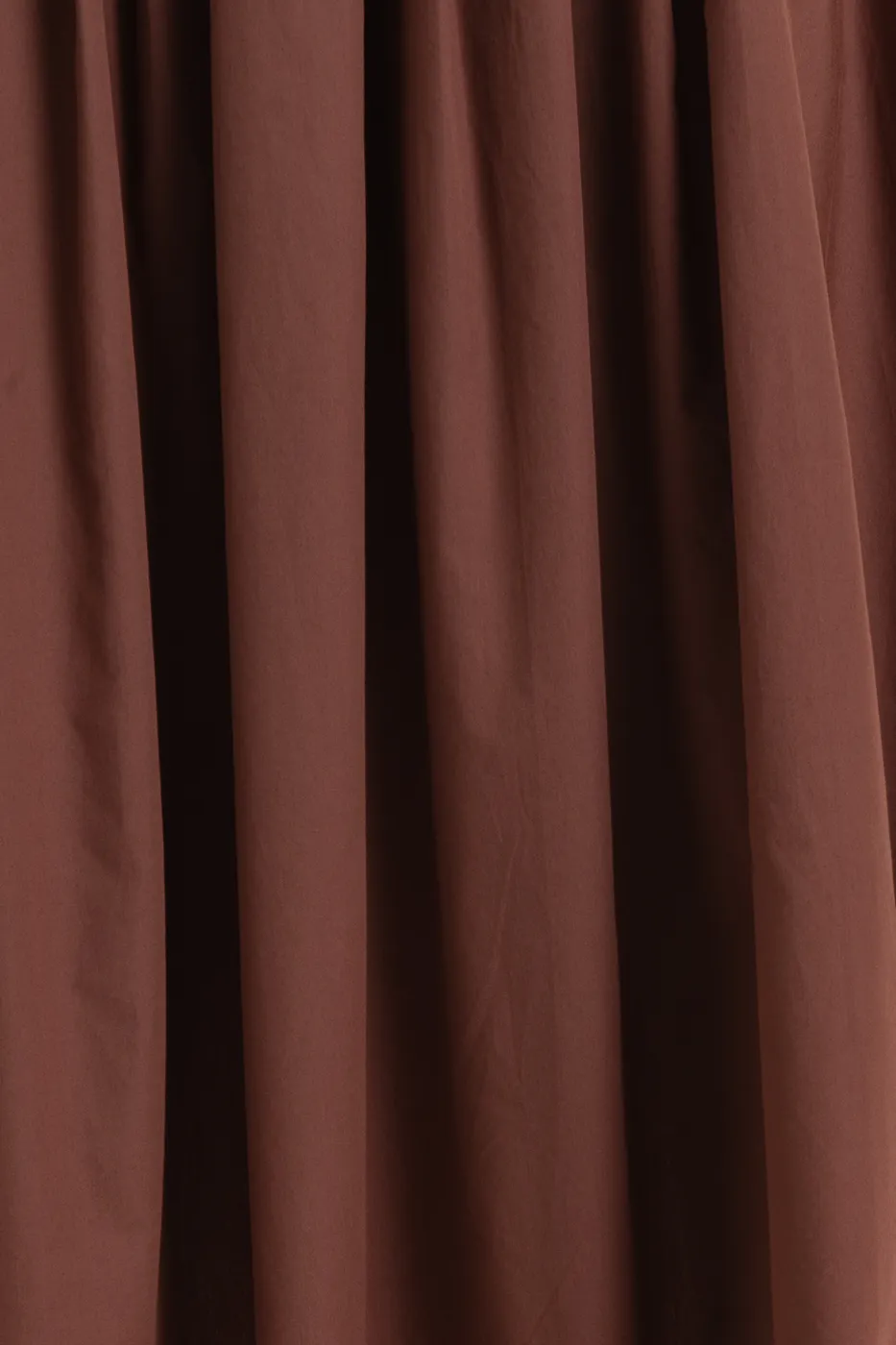 Bayan Kahverengi %100 Tencel Pile Detaylı Midi Etek