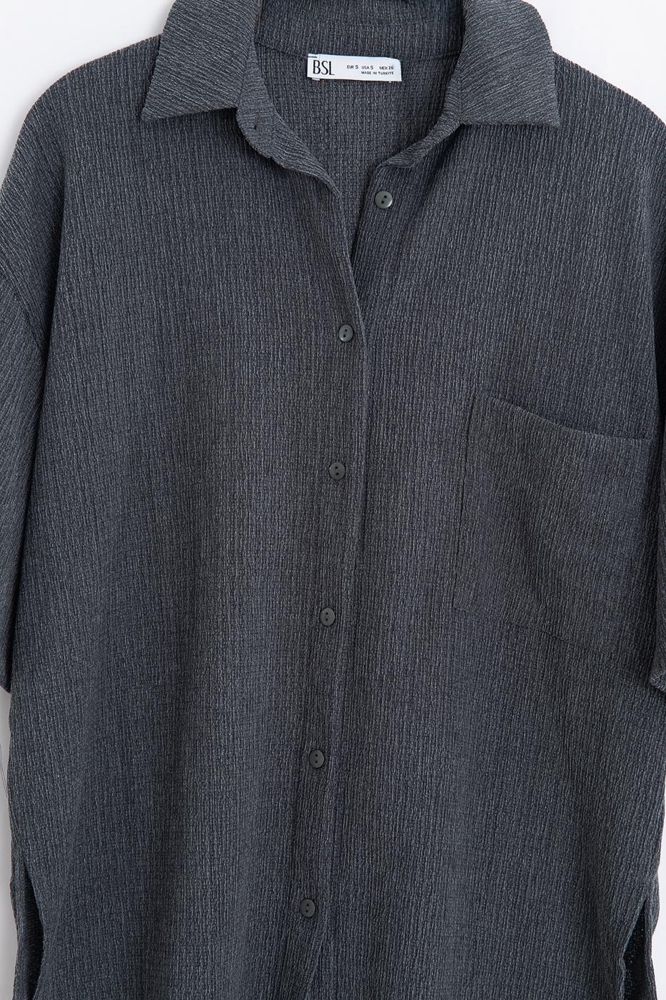 Oversize Kraşlı Gömlek · 3