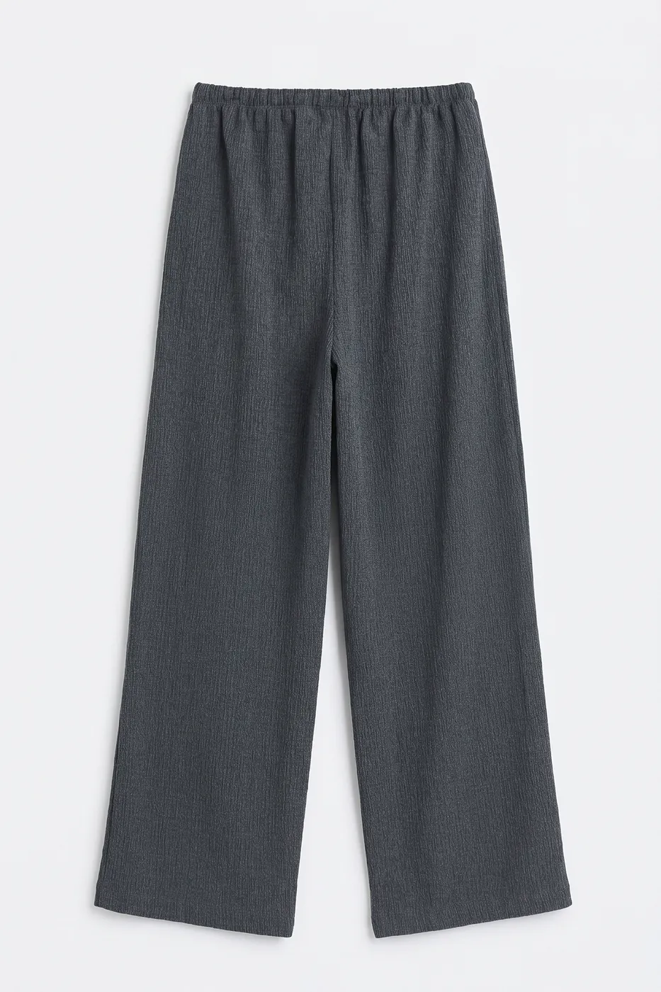 Bayan Antrasit Oversize Kraşlı Pantolon