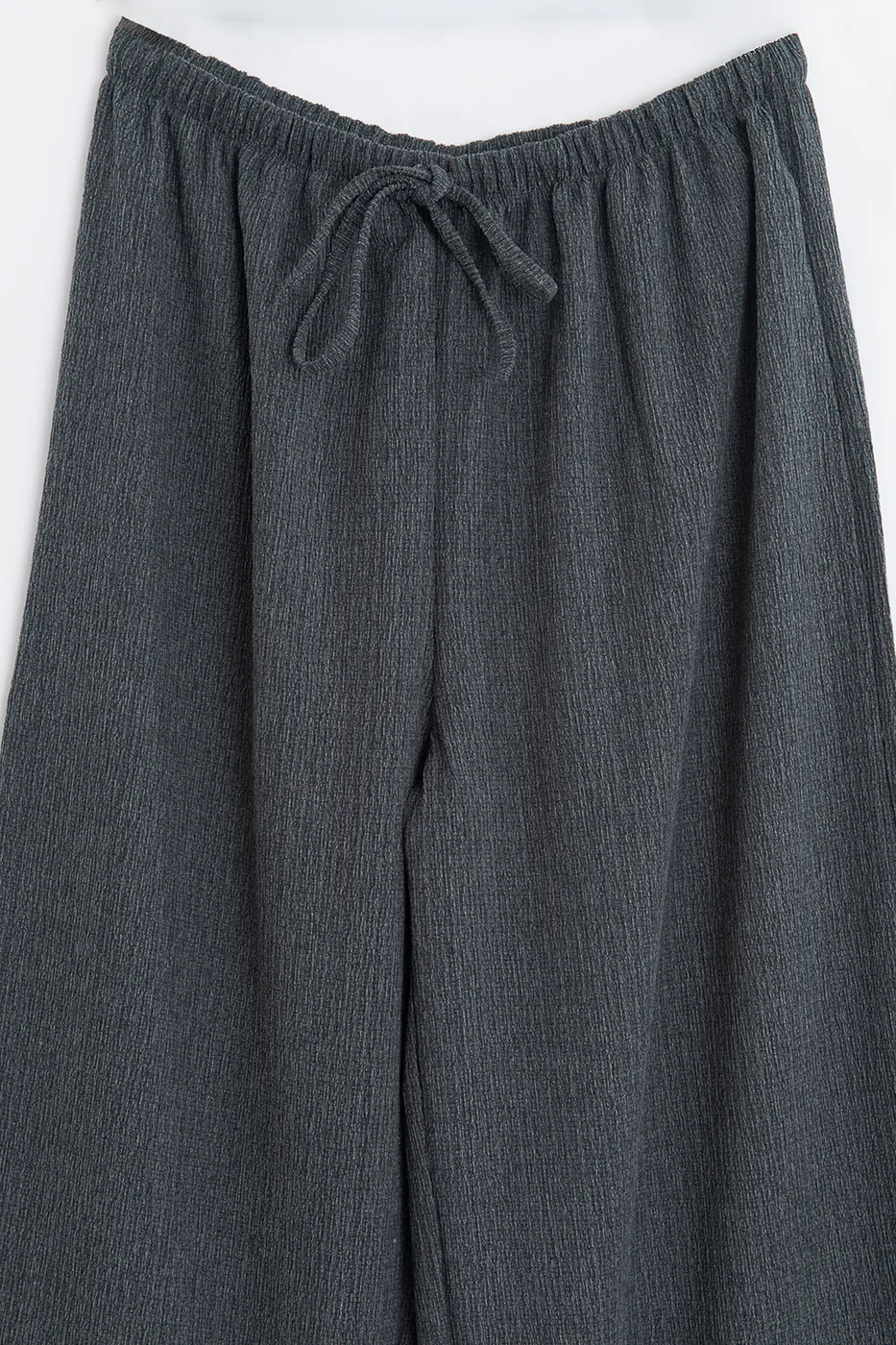 Bayan Antrasit Oversize Kraşlı Pantolon