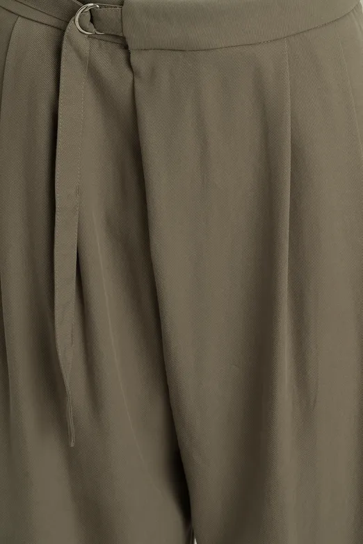 Bayan Haki Pileli Havuç Pantolon - BSL