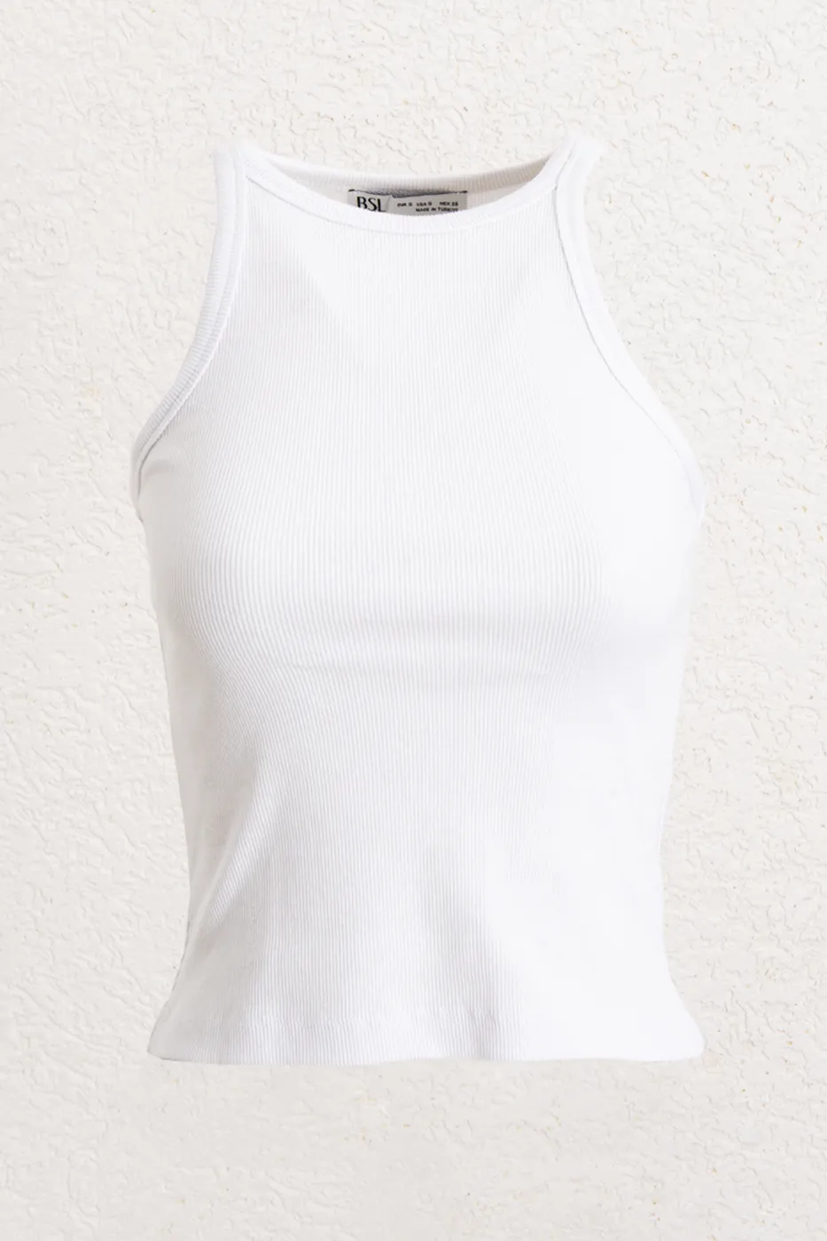 Bayan Beyaz Halter Yaka Top