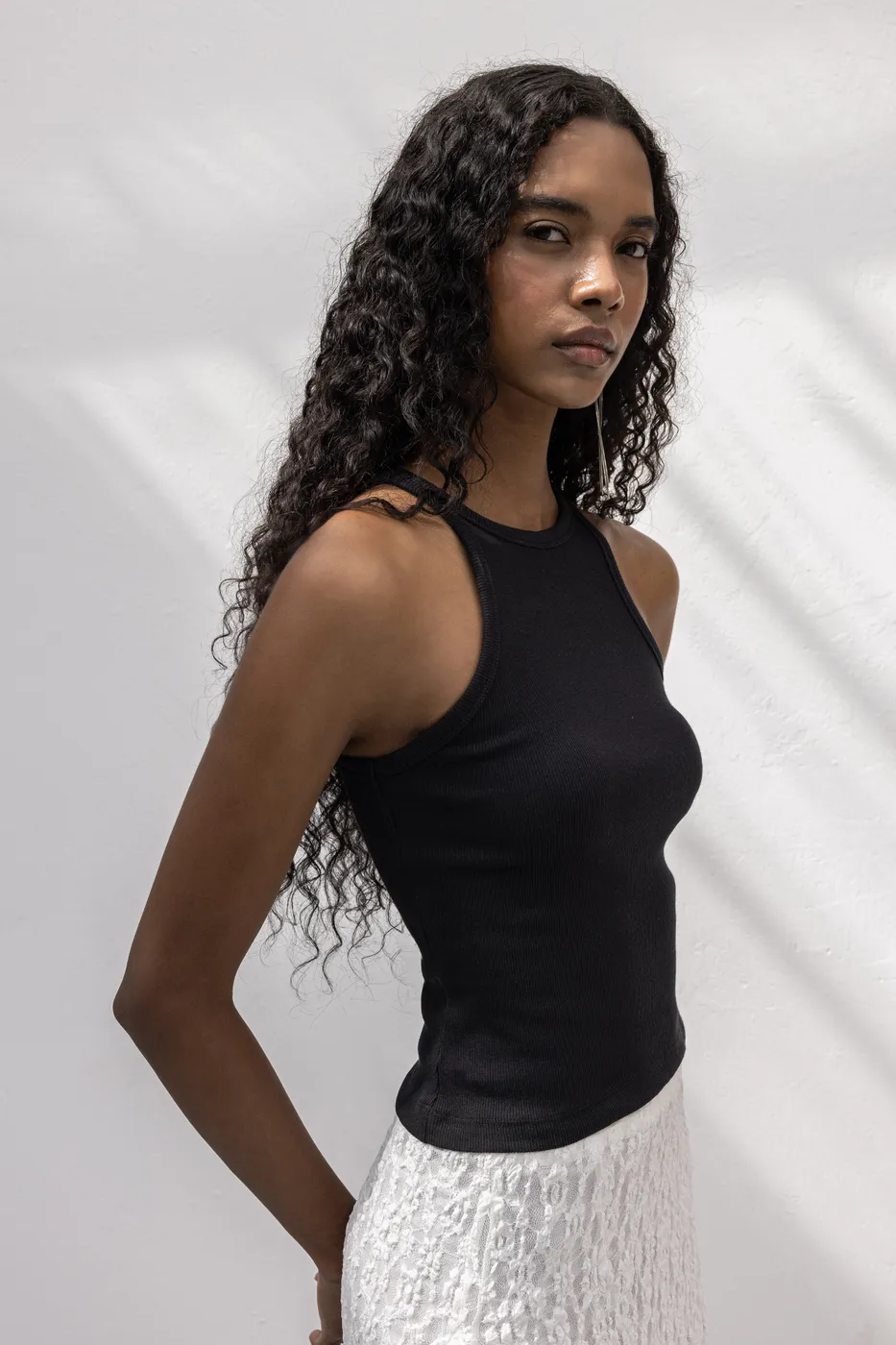 Bayan Siyah Halter Yaka Top