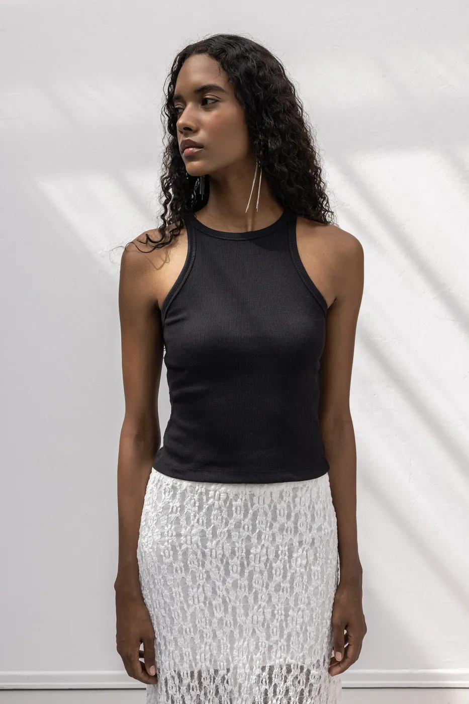 Bayan Siyah Halter Yaka Top