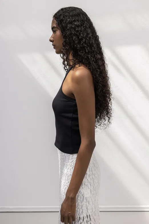 Bayan Siyah Halter Yaka Top - BSL