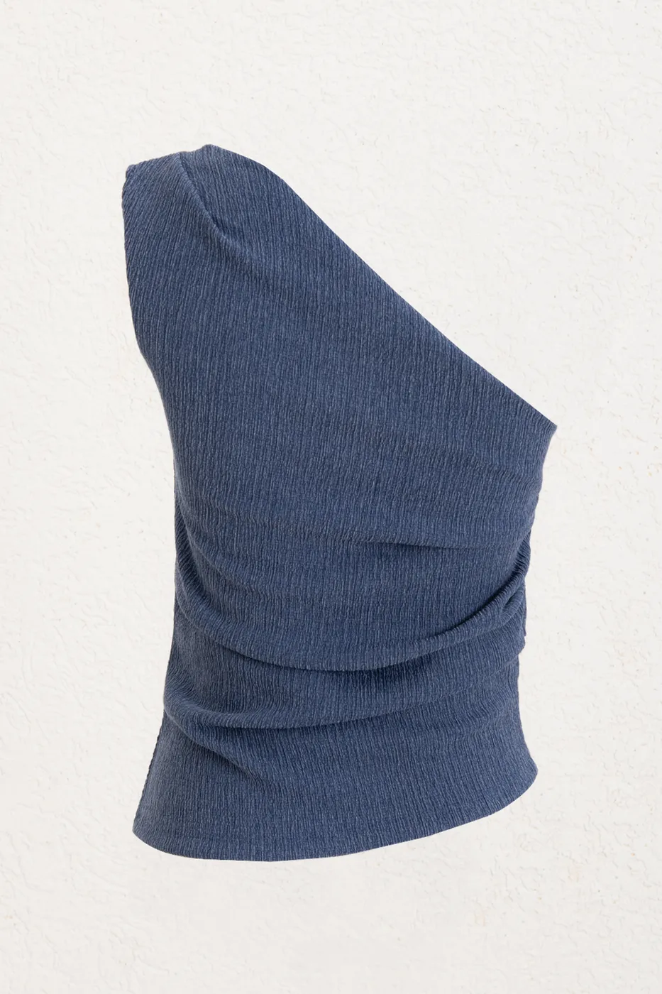 Bayan İndigo Dokulu Tek Omuz Top