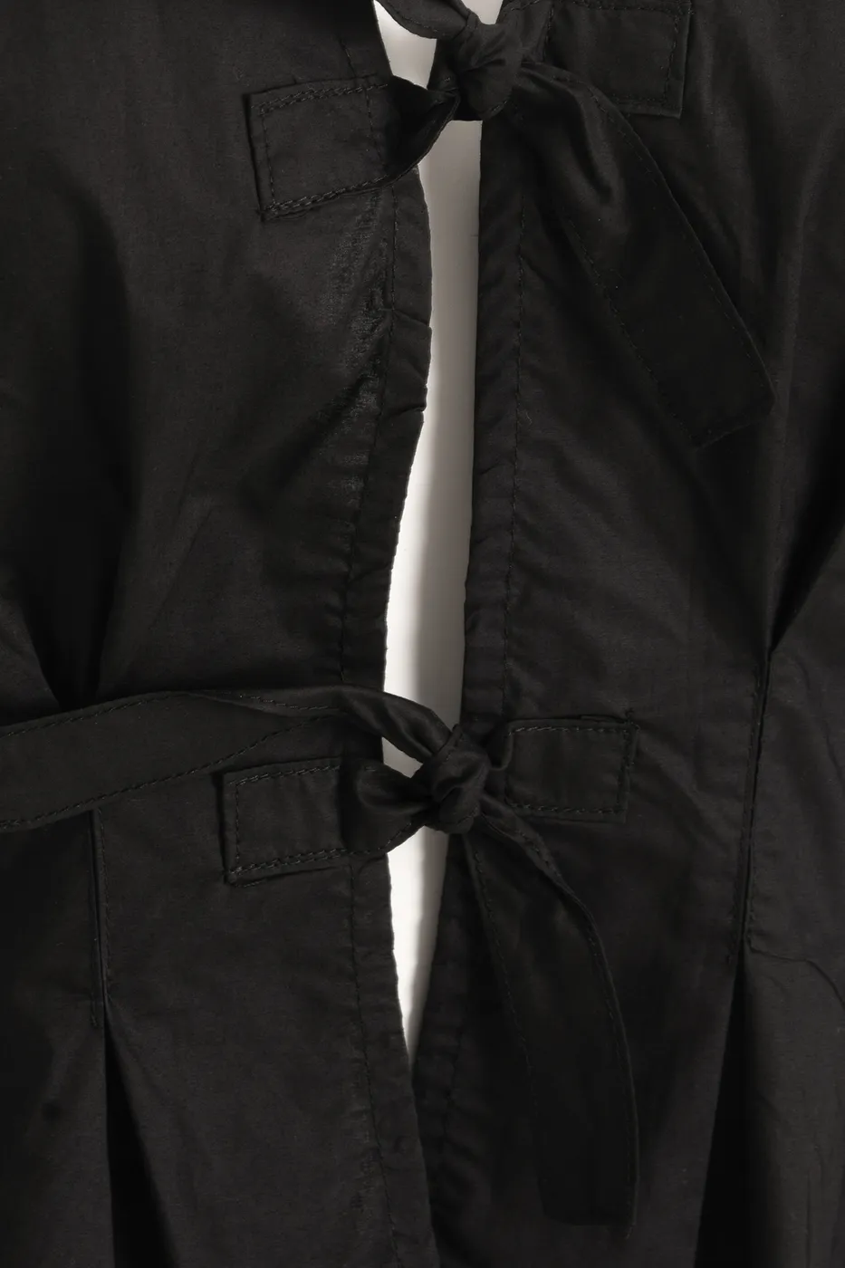 Bayan Siyah Bağlama Detaylı Poplin Bluz